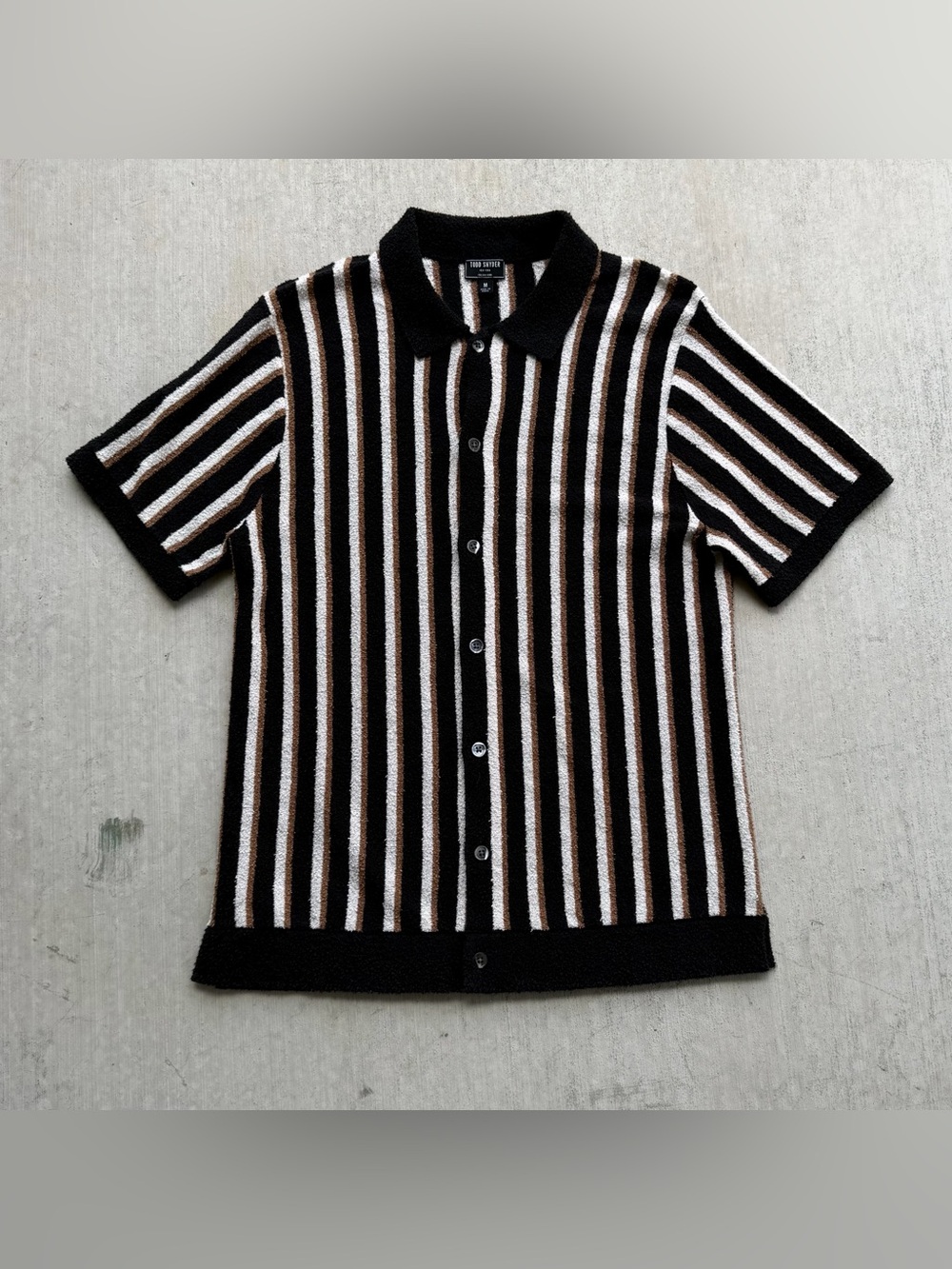 Todd Snyder Italian Yarn Button Up Polo Shirt Men Size Medium